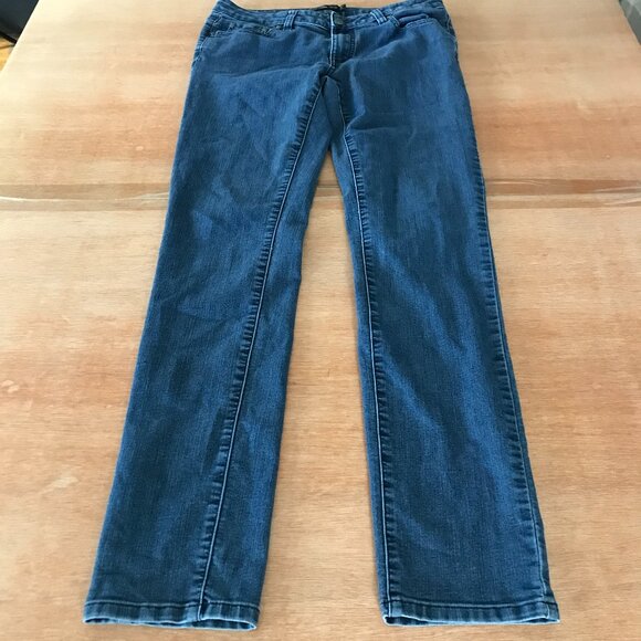 Prana Skinny Jeans Women 10/30 Blue Mid Rise Medium Wash Stretch Preppy - Picture 1 of 10